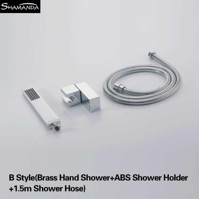 Solid Brass Chrome Hand Shower Several Styles Handheld Showers with Shower Holder,Shower Hose Bathroom Products: 20291 SET2