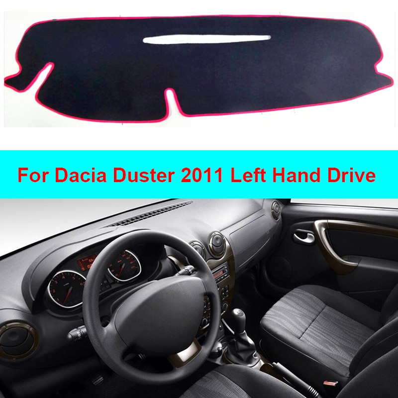 2 Layers Car Inner Dashboard Cover Capet Cape For Dacia Duster Dashmat Sunshade Pad Cover Carpet Dash Mat Cushion