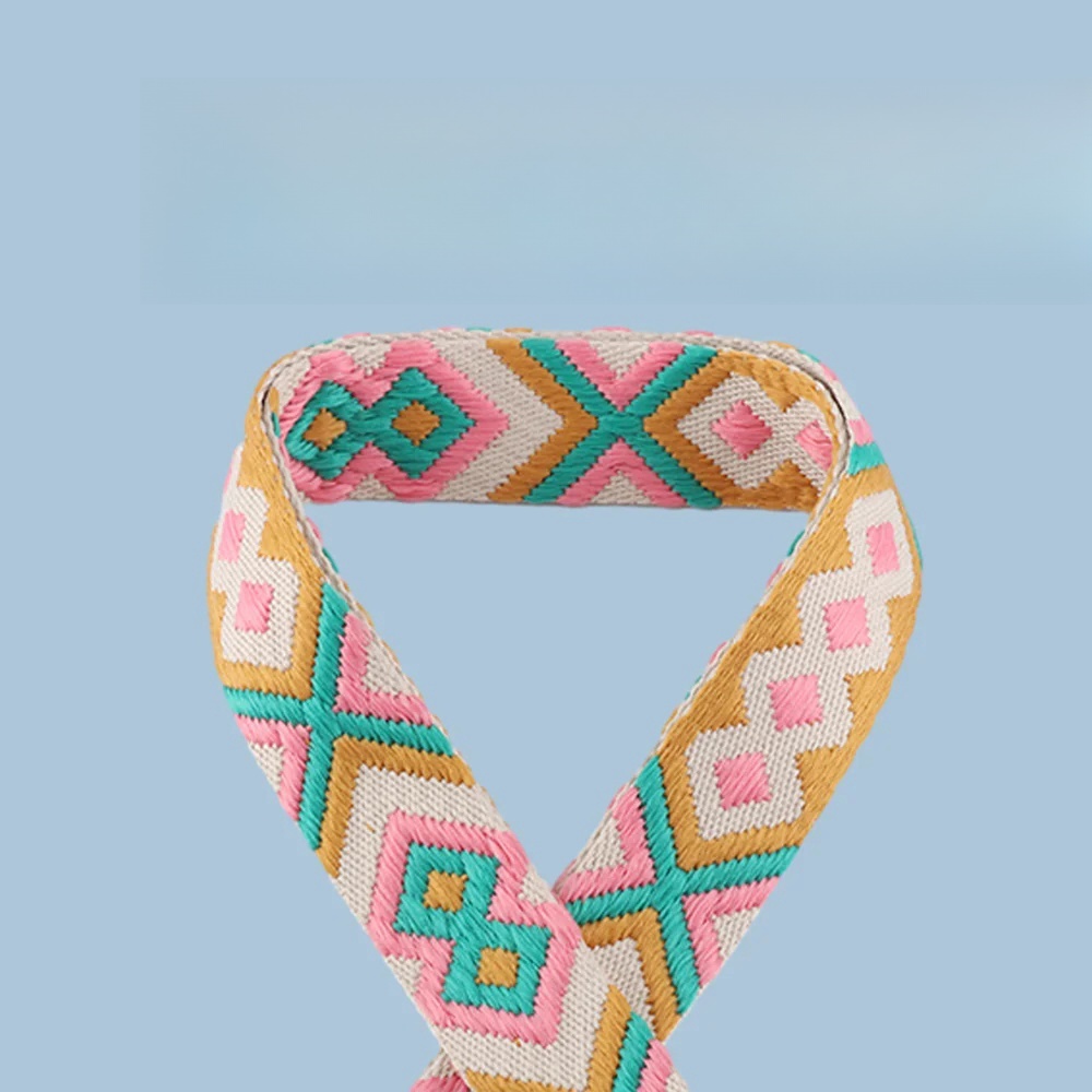 2 meter 38mm meetee polyester jacquardvävband ryggsäcksrem bälte kläder bindningstejp sytillbehör: Ljusguld