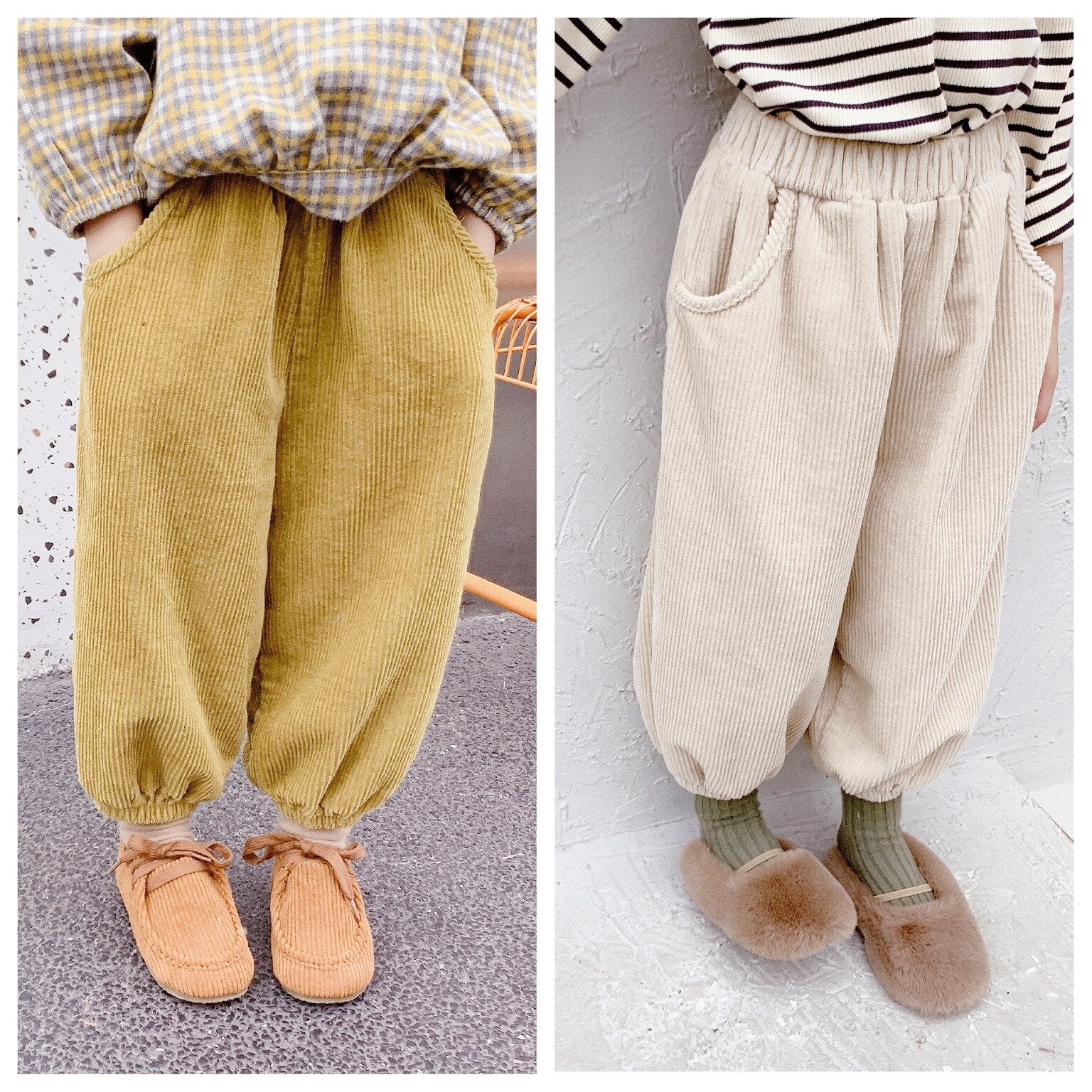 Kinderen Herfst Corduroy Harembroek Meisjes Casual Broek Baby Meisje Winter Kleding Peuter Broek