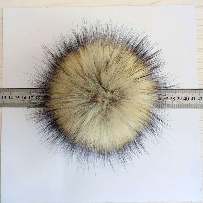10 13 15cm falsk hårbold hat bold pom pom håndlavet diy kunstigt uld bold cap tilbehør pompon med spænde