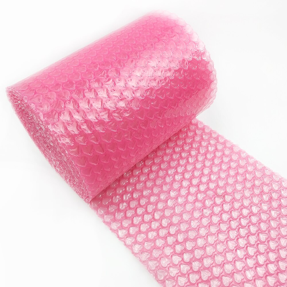 20Cm X 5M/Roll Liefde Hart-Vorm Mini Air Bubble Film Wrap Verpakking Filler Party gunsten Bruiloft Festival Decoratie: Rose Red