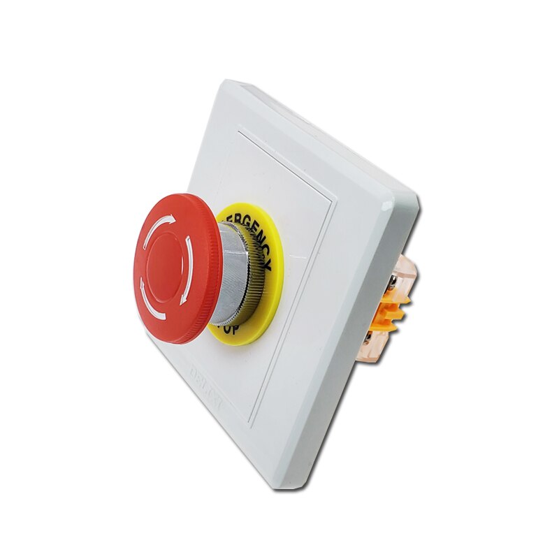 86 type concealed emergency stop switch button box outdoor rain proof and waterproof cover gas station emergency stop Self lock: Without cover