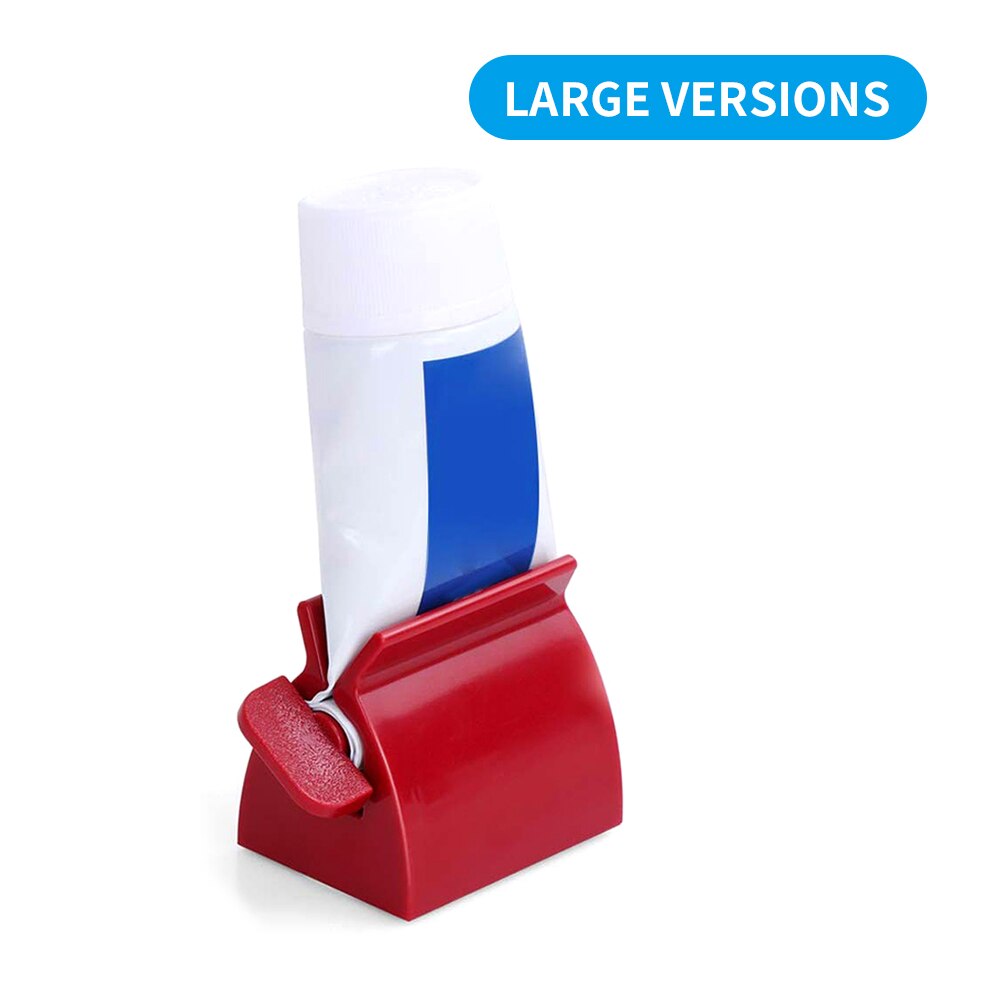 Toothpaste Squeezer Rolling Toothpaste Tube Squeezers Toothpaste Tube Holder Multifunctional Manual Rotate Toothpaste Dispenser: Red