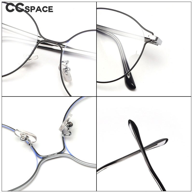 49032 Round Retro Ultralight Glasses Metal Frames Men Women Optical Computer Glasses