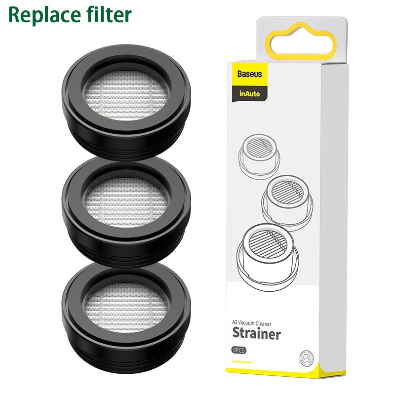 Baseus-Robot aspirador A2 Mini, inalámbrico, de mano, automático, 5000Pa, carga tipo C, para limpieza de hogar, coche y oficina: Replace filter