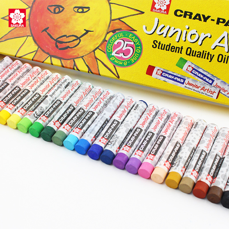 Sakura olie pasteller xep -12/16/25/36/50 ikke-giftig sikker voks farveblyant tegning til børn studerende