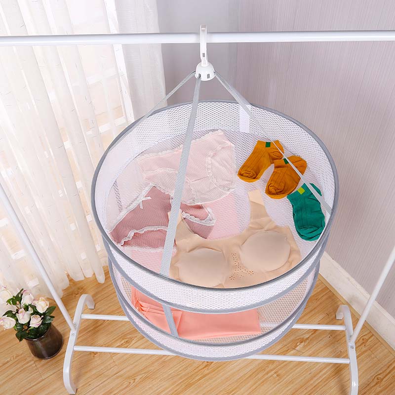 Windproof Clothes Drying Net For Sweater Bra Underwear Hanging Drying Rack Laundry Basket Mesh Folding Nets Flat Out to Dry