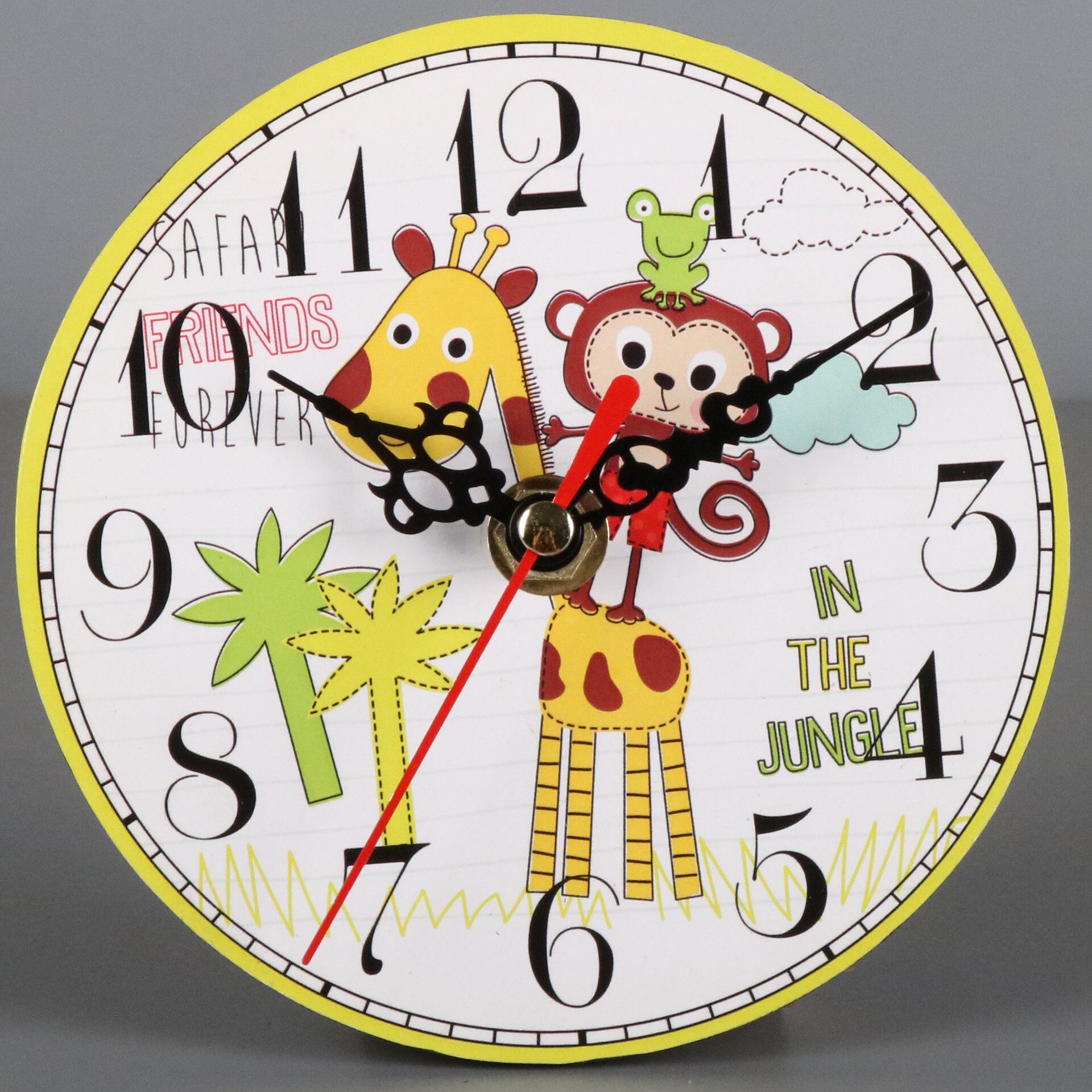 Mini Reloj de pared clásico de madera, colgante Retro, redondo, , estilo europeo, decoración de pared de salón: L