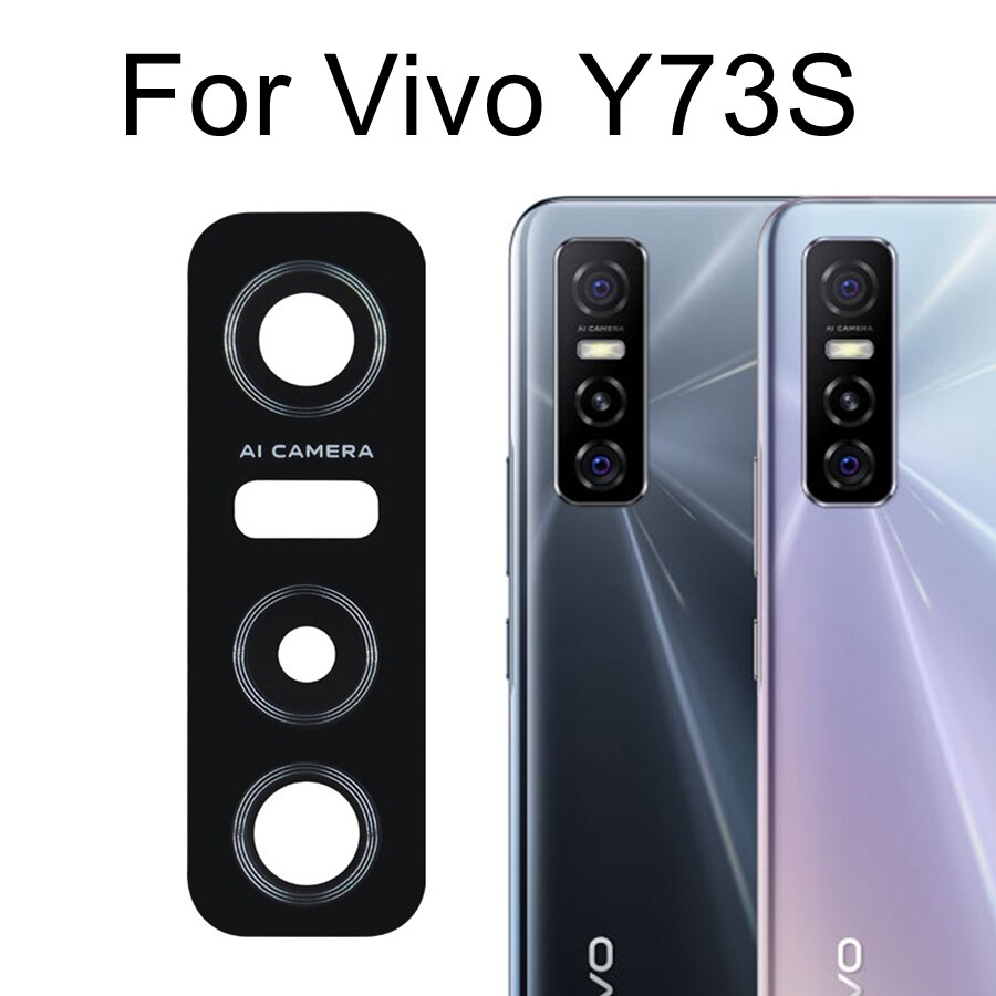 Originele Rear Terug Camera Glazen Lens Voor Vivo Y3S/Y5S/Y7S/Y9S/Y20/Y30/y30G/Y31/Y31S/Y50/Y51/Y52S/Y73S/Y93/Y97 Vervangende Onderdelen: Y73S