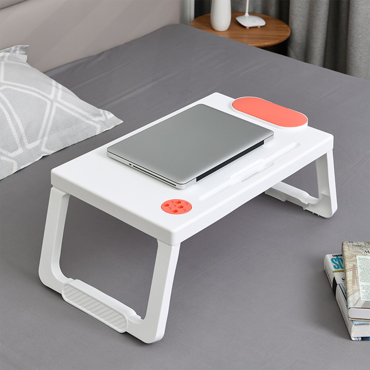 Multifunctional Folding Storage Computer Desk Study Table Plastic Foldable For Bed Sofa Tea Serving Table Computer Desk