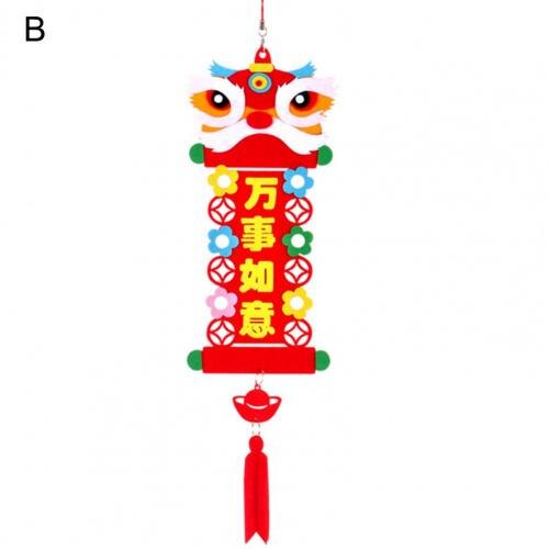 Chinese Style Non-woven Kids Handmade Crafts Chinese DIY Chinese Year Decoration Pendant Kit Home Decor Office Decor: B
