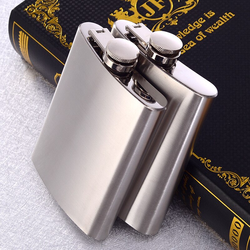 1 PCS Rvs Heupfles 8oz Draagbare Ketel Wit Wijnfles Russische Platte Heupfles whisky flessen