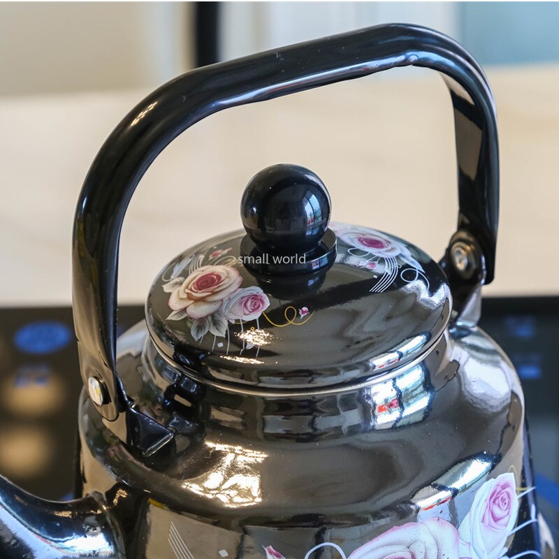 1.7l kinesisk emalje vintage kedel te fløjt tekande komfur kedel vandkande fortykket restaurant kold kedel kaffekande