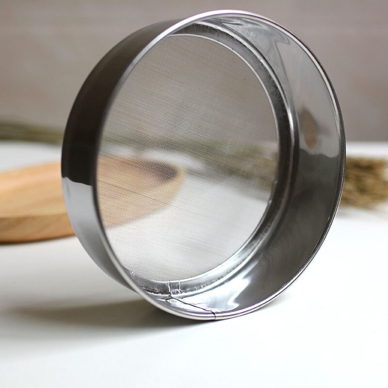 0.28mm Stainless Steel Mesh Flour Sifter 15cm Dia Pastry Icing Sugar Shaker Sieve Cup Baking Tool Kitchen Accessories