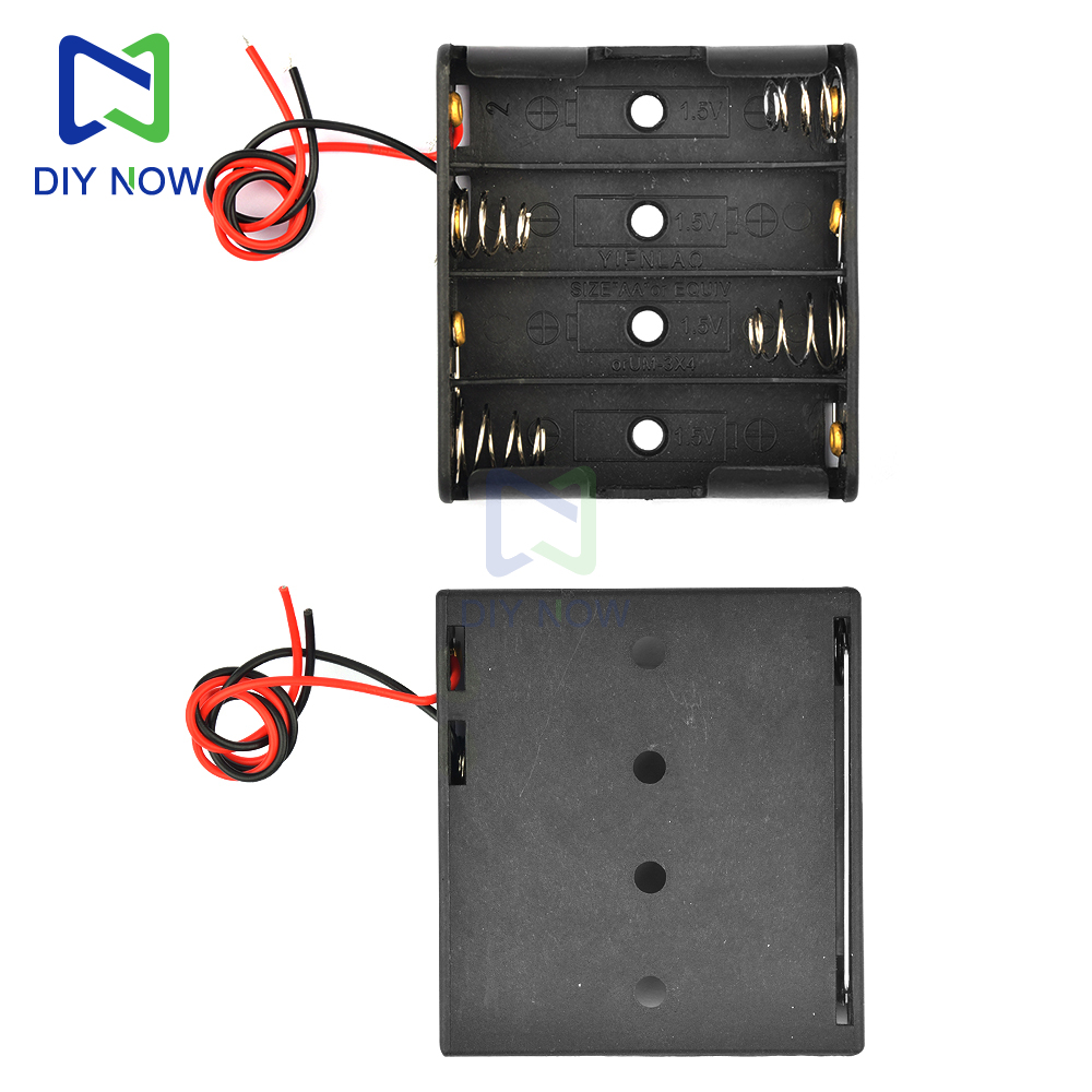 Batterijhouder - 1-6 Slots AA/18650 - met Draad - voor Arduino DIY Kit