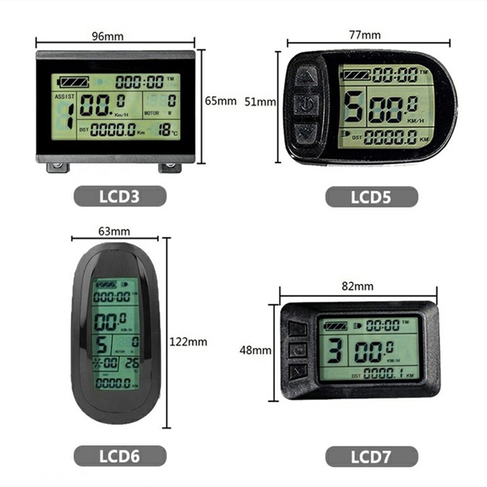Vélo électrique KT affichage LCD3/LCD3U/LCD4/LCD5/LCD6/LCD6U/LCD7/LCD8H/LCD8S/LCD9R LED880/LED900S 36V/48V/72V pièces de vélo électrique