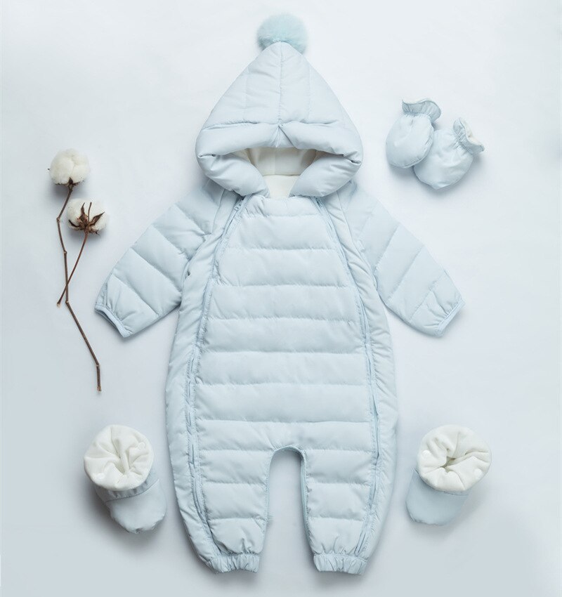 Bébé bas combinaison vêtements d'extérieur épaissi pour garder au bébé à l'extérieur pour porter des vêtements bébé manteaux bas bébé garçon Parkas: Blue / 3M