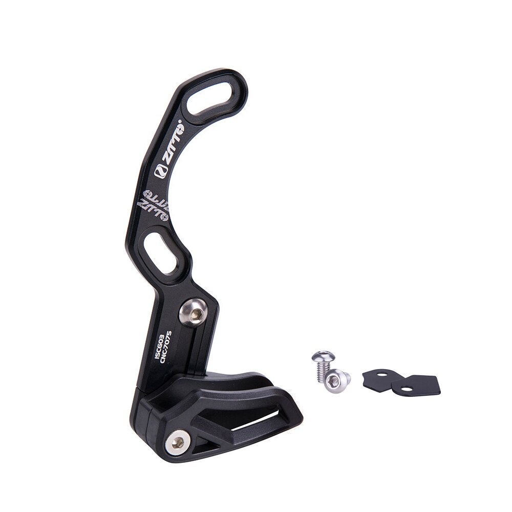 Ztto mtb guia de corrente da bicicleta única velocidade guia de corrente 1xsystem iscg 03 iscg 05 bb monte ampla estreita engrenagem guia de corrente cnc: ISCG 03 BLACK