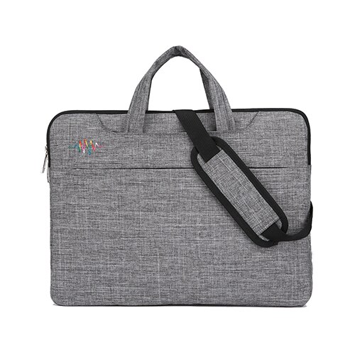 A4 Document Bag Multi-functional Men's And Women Briefcases Laptop Notebook Pens Computer Pouch Folder Office School Supplies: Gray Bag