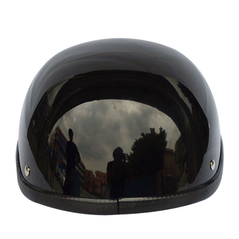 Matte Black Motorcycle Half Helm Schedel Cap Low Profile Voor Chopper