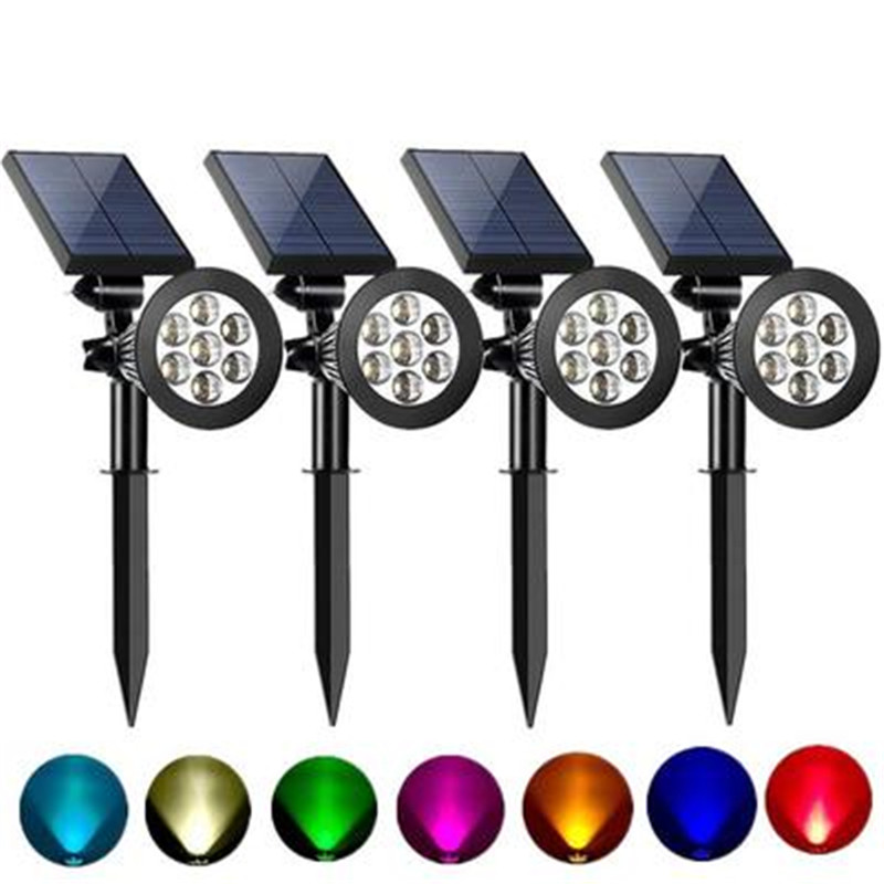 Solar Powered Spotlight 7LEDs Lights Solar Panel Outdoor Lighting Landscape Yard Garden Tree Separately Lamp Christmas Decor