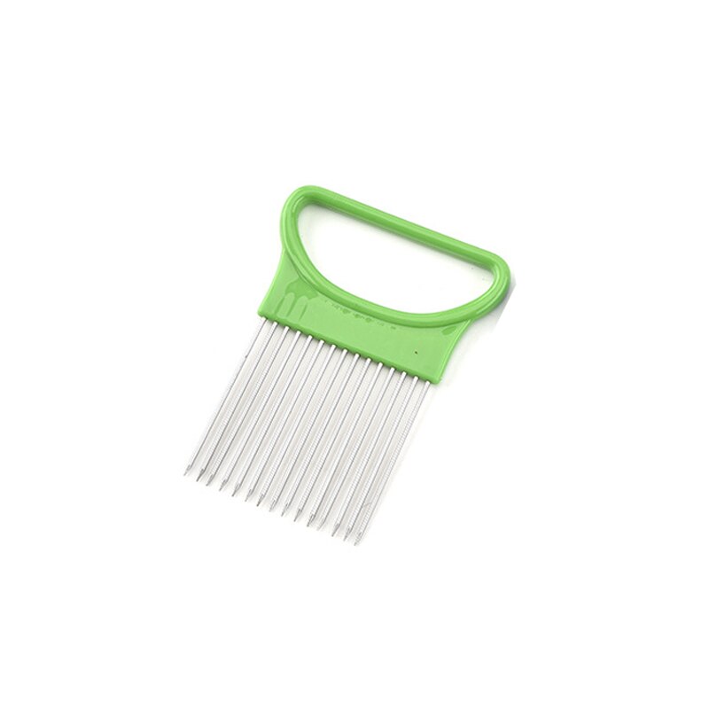 Nóż robić cebuli ze stali nierdzewnej wielofunkcyjny stal-plastikowe narzędzie robić krojenia warzyw rozdrabniacz robić pomidorów metalowe igły robić mięsa akcesoria kuchenne: zielony