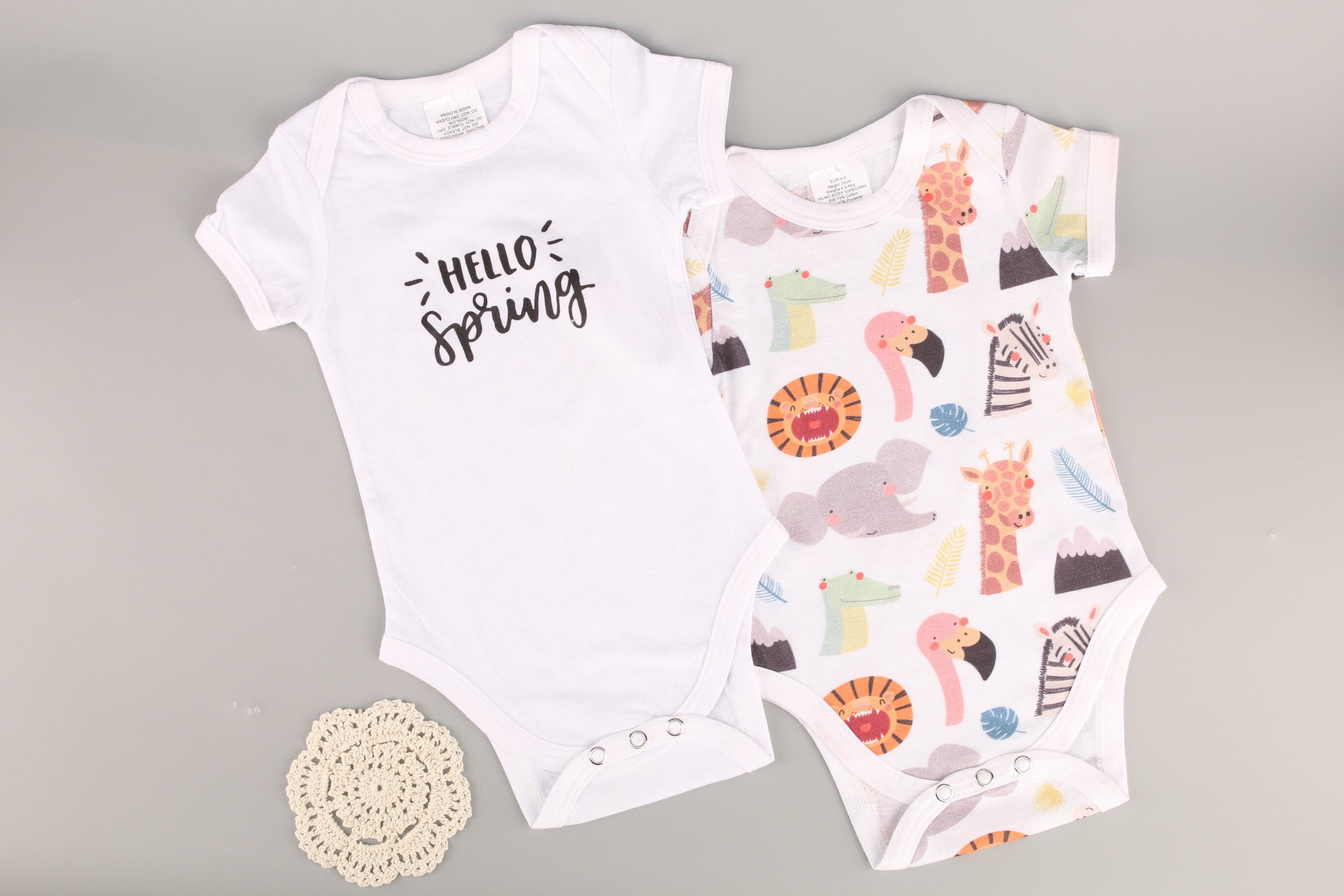 Happyflute 2 -teiliges einstellen Baby-strampler, kurzarm-baumwolloveralls, neugeborenenkleidung für jungen und mädchen: Aus 111d / 9m