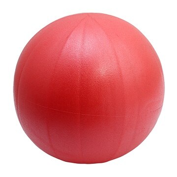 25cm opblaasbare yogaballen, fitnessoefeningen, pilatesballen, balansoefeningen, gympomp, yoga, balansbal, training, yogaballon: Rood