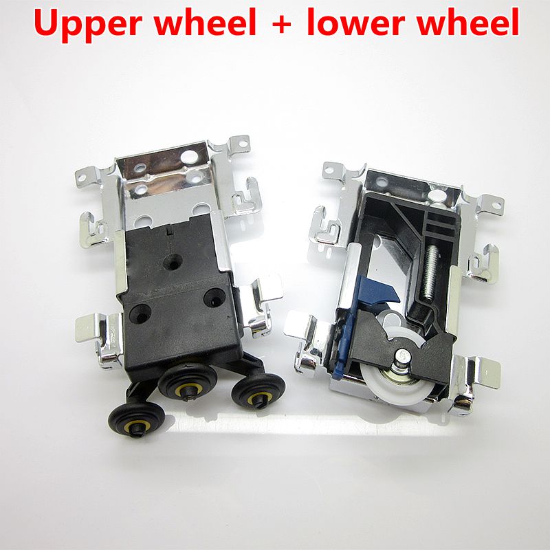 Oude Kast Schuifdeur Katrol Wiel Runner Kast Kledingkast Moving Deur Bodem Katrol Lagere Wiel Roller Runner: (Silver) One set