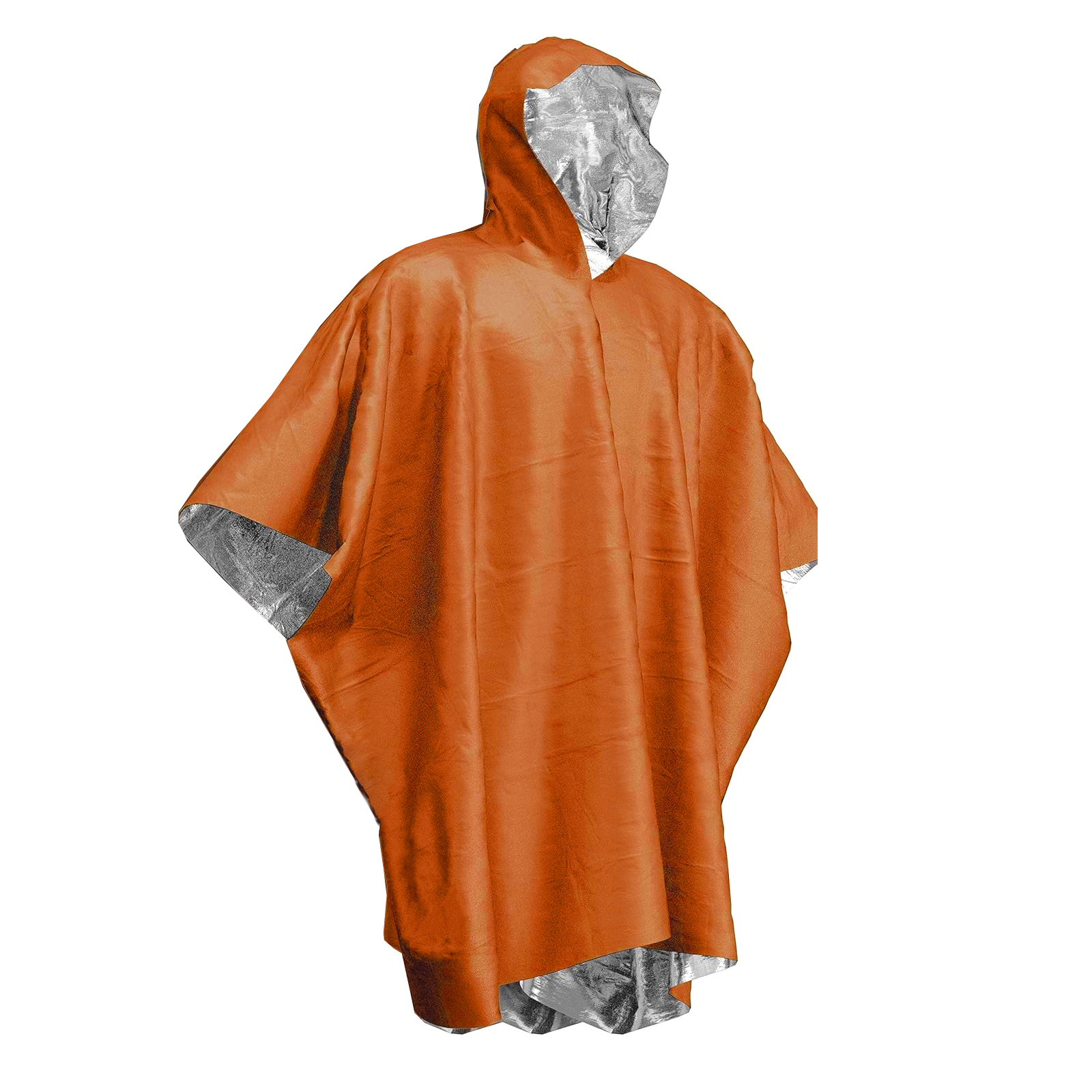 Poncho impermeable de emergencia, ropa impermeable, manta, equipo de supervivencia para acampar, ropa impermeable con aislamiento frío, equipo de Camping: orange