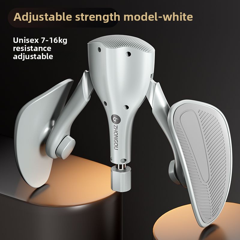 Kegel homme hanche cuisse entraîneur musculaire Clip multi-usages jambe formateurs dispositif pour sport de sport exercice pelvien résistance réglable: WHITE