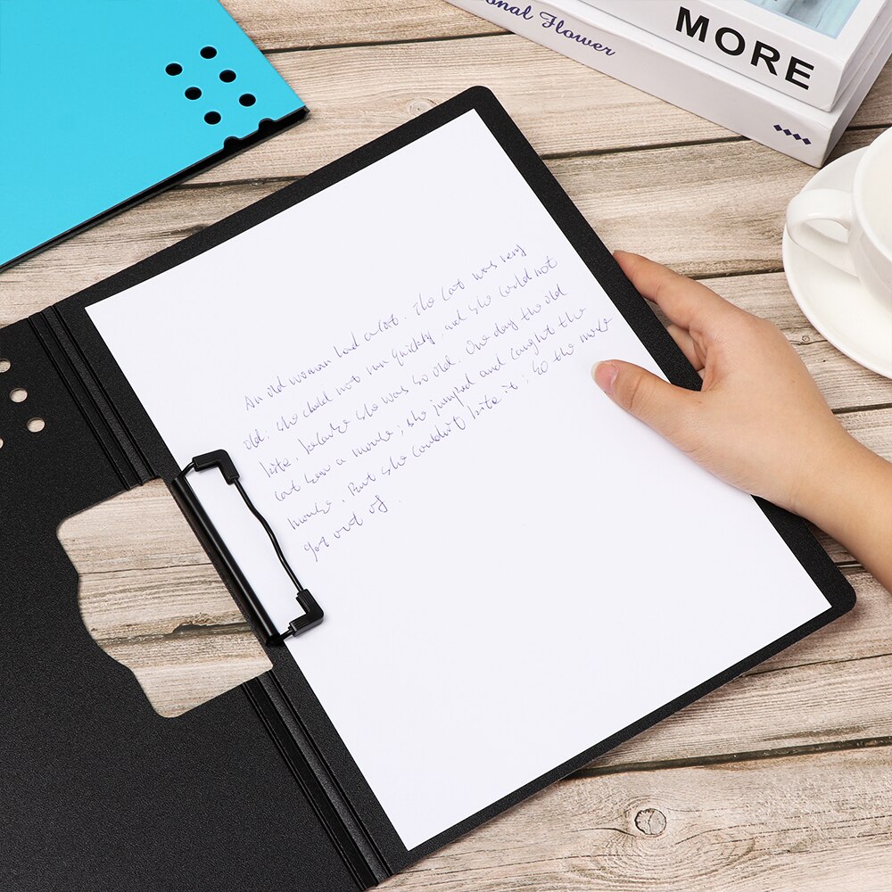 1PC Horizontal A4 File Folder Matte Texture Portable Pad Document Holder Writing Board Office Metting File Pocket Writing Board