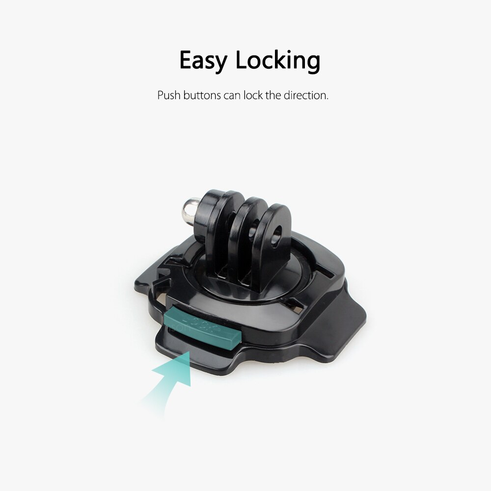 Vamson para GoPro 7 8 6 5 4 accesorios casco 360 grados montaje de rotación con pegatina para Yi 4K para GoPro Hero 5 4 3 + SJ4000
