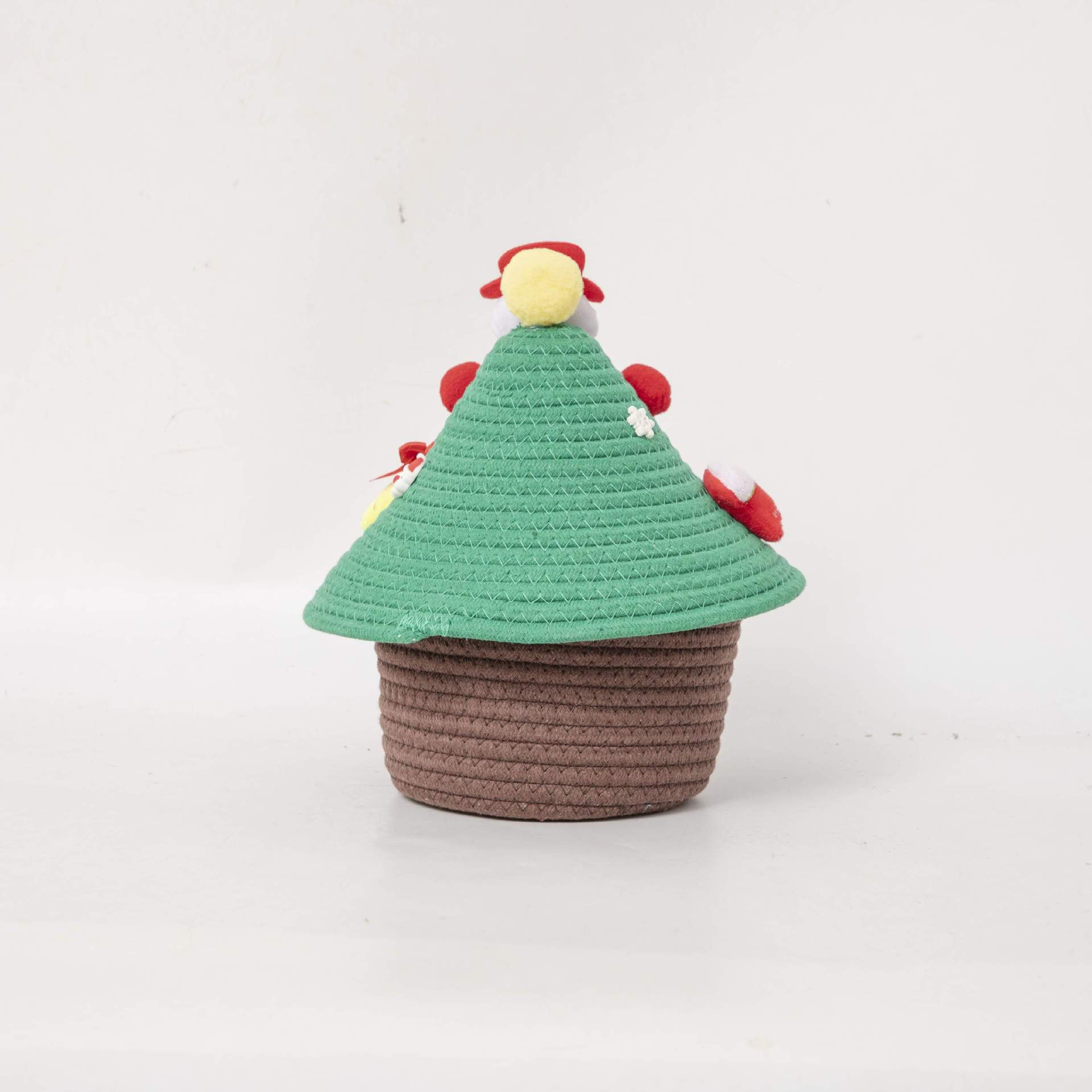 Woven Christmas Tree Storage Basket Christmas Ornament Desktop Home Toy Snacks Toiletries Storage Box Home Decoration