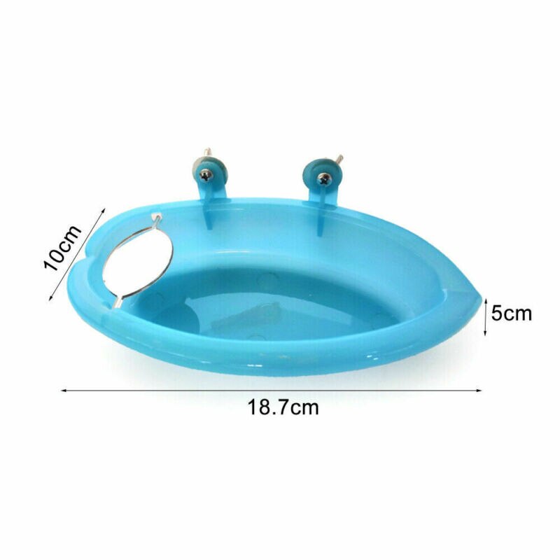 1 Pc Leuke Kooi Gemonteerde Kleine Vogel Papegaai Bad Wastafel Douche Huisdier Bad met Spiegel Hete