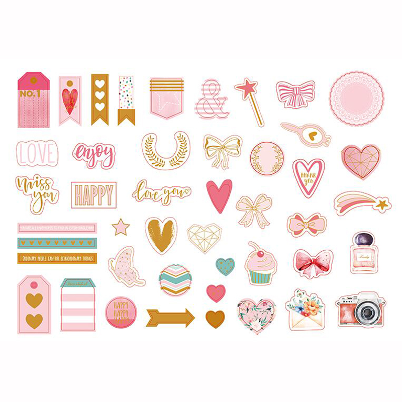 KLJUYP 45pcs Miss you Vellum Stickers for Scrapbooking Happy Planner/Card Making/Journaling Project