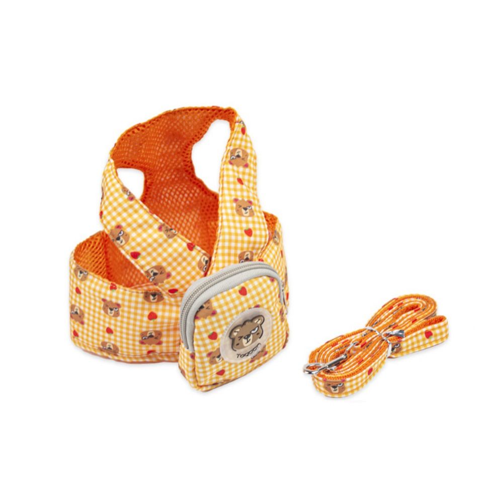 Sangle de poitrine réglable pour chien de dessin animé, sac à dos respirant, sac de collations pour animaux de compagnie ours avec ULde traction: S / WHITE