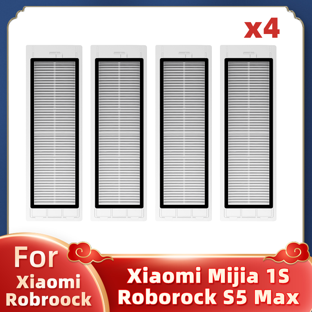 Compatible con Xiaomi Mi Robot Vacuum Cleaner 1/1S SDJQR01RR SDJQR02RR SDJQR03RR Roborock E3, S4, S4 Max, S5: cepillo principal, cepillo lateral, filtro HEPA: Caqui oscuro
