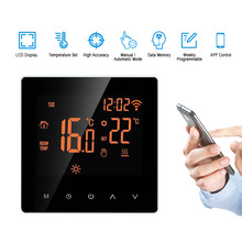 Wifi-termostat smart app-kontrol temperaturregulator programmerbar elektrisk gulvvarme-termostat med berøringsskærm