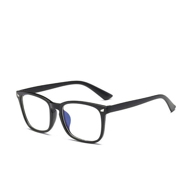 Gafas ópticas de rayo de luz azul para hombre y mujer, lentes de protección contra la radiación, con visión de vidrio, protección contra la tensión ocular: Matt Black