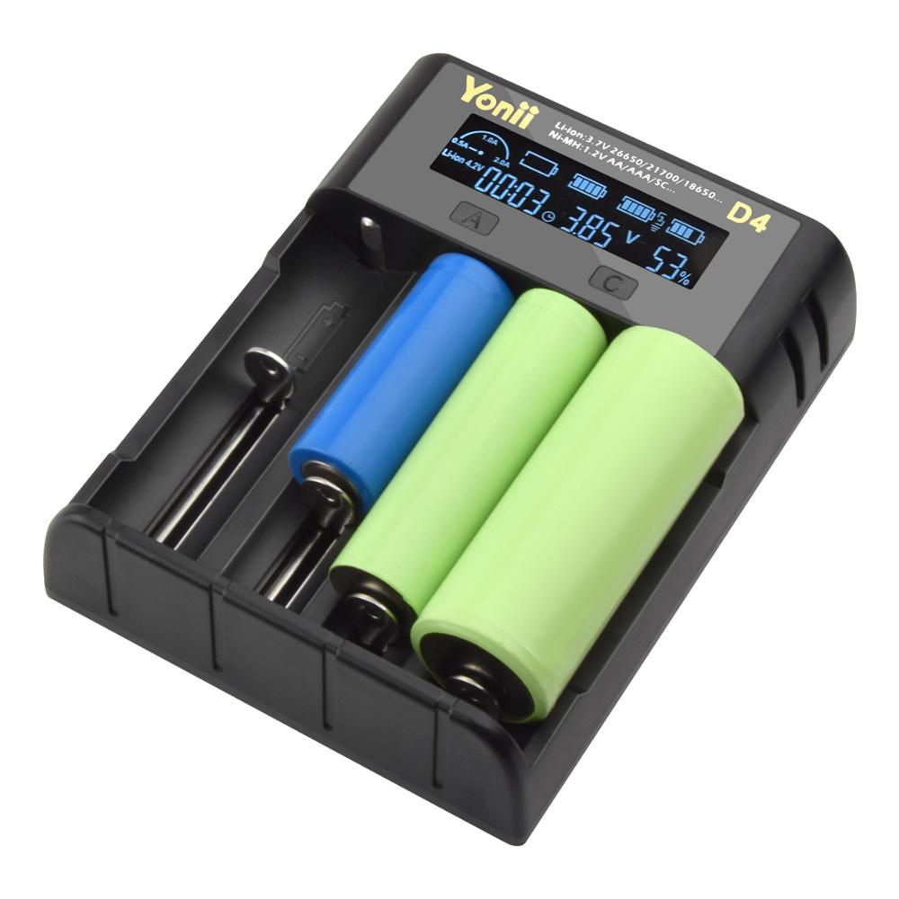 Yonii battery charger for 18650 14500 3.7v lithium rechargeable battery LCD charger for lithium battery for ni-mh ni-cd 1.2v ba