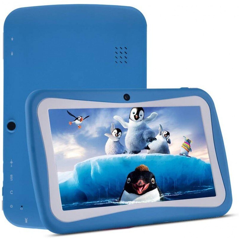 Ouderlijke Controle 7 Inch M755 Kids Tablet Pc RK3126 Quad Core 1Gb + 8Gb 1024*600 Android 7.1 Voor Kinderen Leren Siliconen Case