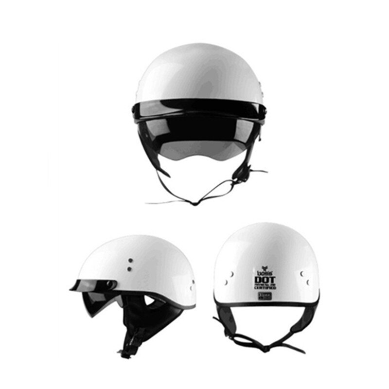 Sort vintage motorcykel hjelm åbent ansigt hjelm dot godkendt halvhjelm retro moto casco capacete motociclistas capacete