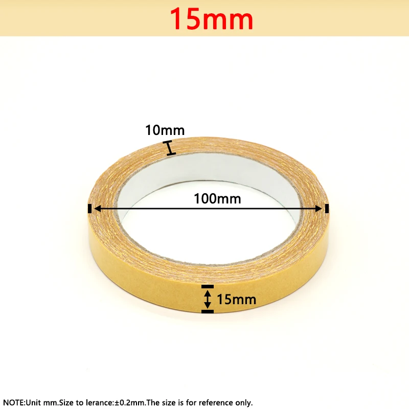 1/3/5pcs Double Sided Cloth Base Tape Strong Fixation Translucent Mesh Waterproof Traceless High Viscosity Adhesive Stickers: Gold / 20M