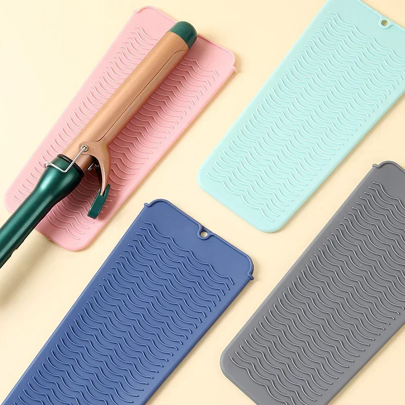 Cubierta de silicona para rizador de pelo, bolsa de almacenamiento para alisador de pelo, rizador de peluquería, estera aislante, bolsa resistente al calor