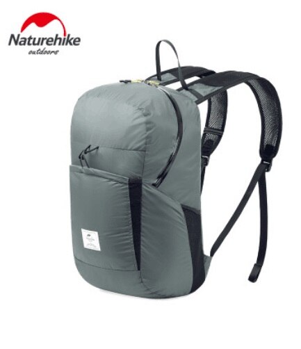 NatureHike 18L Foldable Lightweight 30D Nylon Silicon Waterproof Backpack Outdoor Backpacking Cycling Camping Hiking Bags: Upgrade Gray