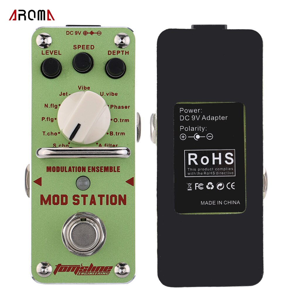 Aroma AHAR-3 Harmonizer Harmonist/Tonhöhe Schalthebel Elektrische Gitarre Effekt Pedal Mini Einzigen mit True Bypass Energie Kabel: Mod Bahnhof
