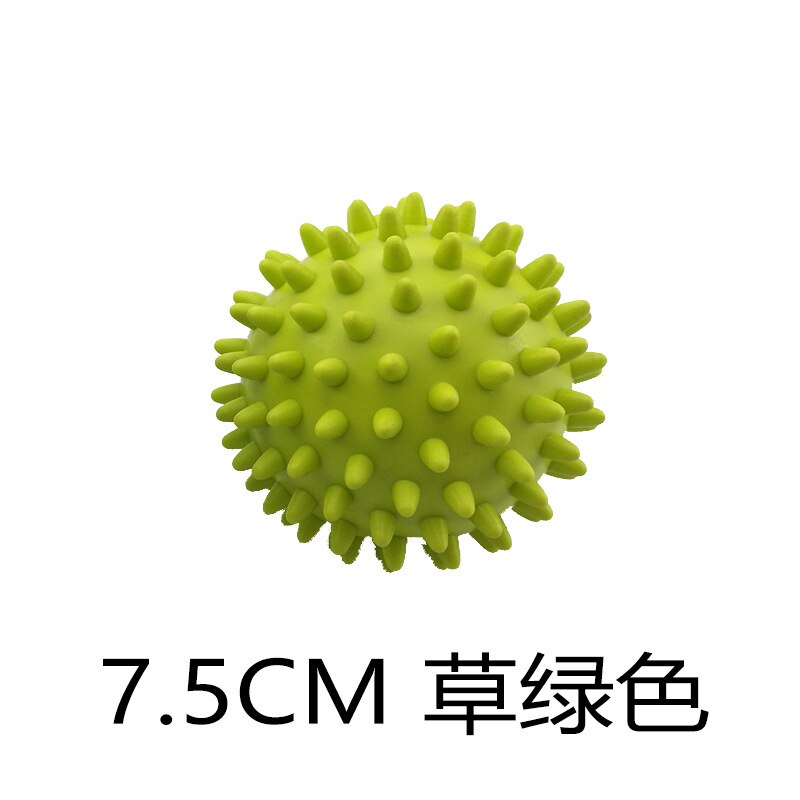 JUFIT 7.5CM/9.5CM PVC Massage Acupoint Grip Ball Point Nail Fascia Yoga BalL Body Building Ball Hedgehog Ball: Green7.5cm