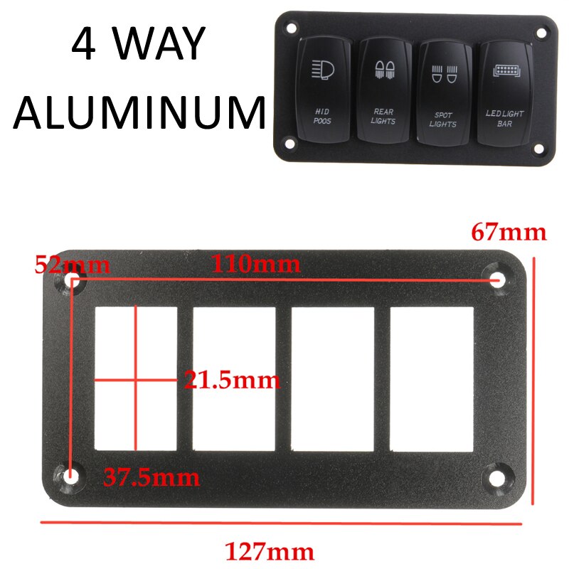 2/3/4/5 -veis bil vippebryter panel husholder aluminium for carling båt type bildeler brytere deler tilbehør: Ds -s4